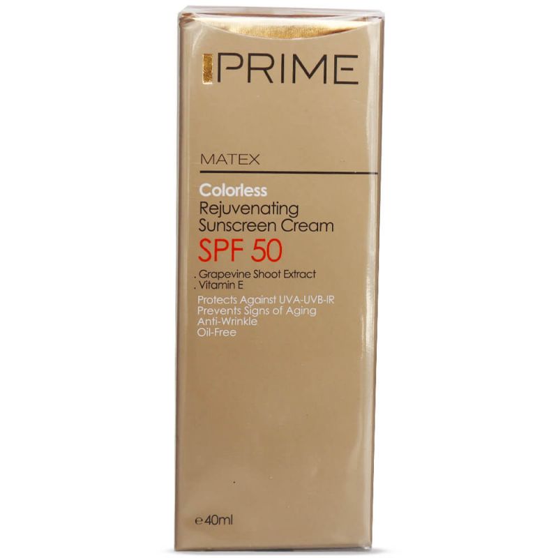 کرم ضدآفتاب جوان کننده فاقد رنگ SPF 50پریم