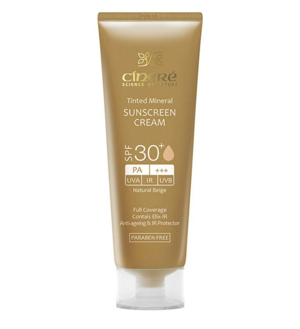 کرم ضدآفتاب بژ طبیعی سینره با spf30