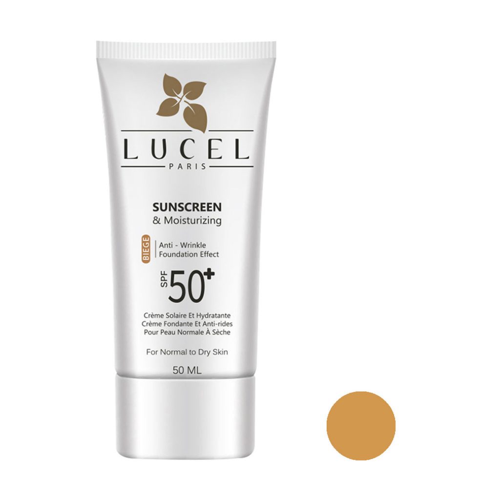ضد آفتاب کرم پودری پوست نرمال تا خشک SPF 50 رنگ بژ لوسل