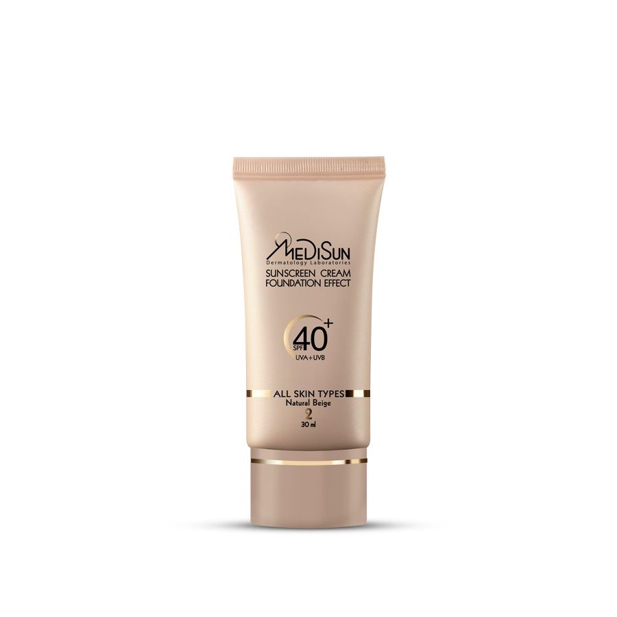 ضد آفتاب کرم پودری SPF40 بژ طبیعی مناسب انواع پوست مدیسان