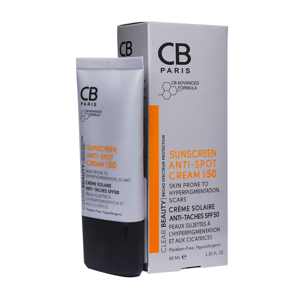 کرم ضد آفتاب پوست دارای لک SPF50 سی بی پاریس